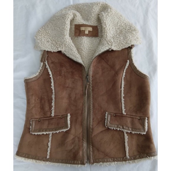 Wilsons Leather Jackets & Blazers - Wilsons Leather Vest Faux Shearling Country Western Womens Size Medium